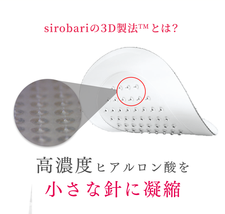 sirobariの3D製法とは？高濃度ヒアルロン酸を小さな針に凝縮